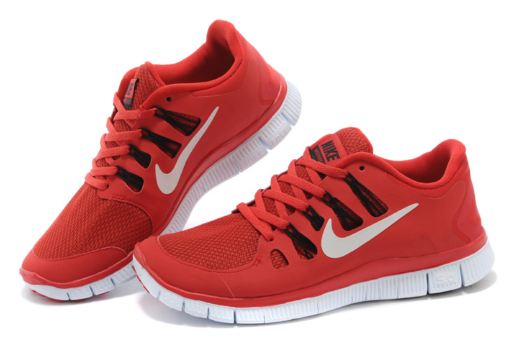 nouvelle Nike Free 5.0 ainsi que les hommes blancs rouges de chaussures de course (3)
